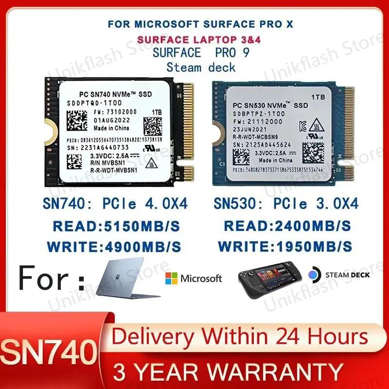 ũμƮ ǽ X  ũ ROG 󸮿 2230 NVMe PCIe Gen 4x4 3x4 SSD, SN740 SN530, 1TB, 2TB, 512GB, 256GB, M.2 SSD